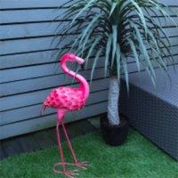 St Helens Metal Flamingo Garden Ornament 61cm Height in Pink