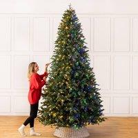 Christow Pre-Lit Fraser Fir Christmas Tree Colour Switch Timer 5ft-10ft | Size: 10ft
