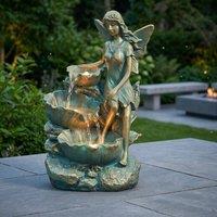 Garden Greatness Fairy Falls Cascading Solar Water Feature in Bronze | Size: 1 Pack