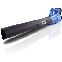 Hyundai Power Products Hyundai 40V Cordless Battery Powered Leaf Blower 132mph Air Speed in Blue