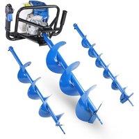 Hyundai Power Products Hyundai Petrol Earth Auger Borer & Soil Post Hole Drill Fence Digger in Blue
