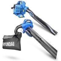 Hyundai Power Products Hyundai 3-in-1 Petrol Leaf Blower, Garden Vac & Shredder, 157mph 40L in Blue
