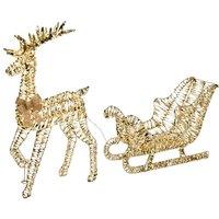 mysmartbuy GoldTwist Gold LED Reindeer & Sleigh Light