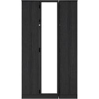 Ready Assembled 2 U Crosby Triple Wardrobe with Mirror in Black Ash