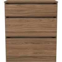 Ready Assembled 2 U Crosby 3 Drawer Deep Chest in Carini Walnut