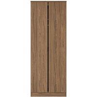 Ready Assembled 2 U Crosby Double Wardrobe in Carini Walnut