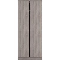 Ready Assembled 2 U Crosby Double Wardrobe in Grey Oak in Light Oak