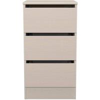 Ready Assembled 2 U Crosby 3 Drawer Bedside Cabinet in Kashmir Ash in Light Beige