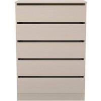 Ready Assembled 2 U Crosby 5 Drawer Chest in Kashmir Ash in Light Beige