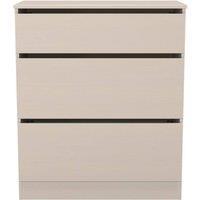 Ready Assembled 2 U Crosby 3 Drawer Deep Chest in Kashmir Ash in Light Beige