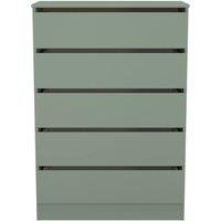 Ready Assembled 2 U Crosby 5 Drawer Chest in Reed Green in Pale Green