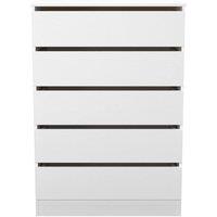 Ready Assembled 2 U Crosby 5 Drawer Chest in White Matt
