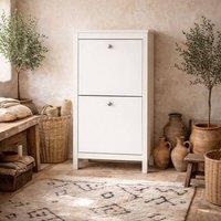 Wyld Haus Gossmere 2 Door White Shoe Cabinet