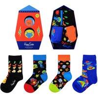 Happy Socks 4-Pack Multicolour Space Gift Set | Size: 5-8 Years