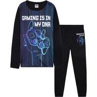CityComfort Boy's Long Pyjama Set PJ Gaming Nightwear Comfy Soft Sleepwear Gamer in Black | Size: 11-12 Years