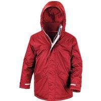Result Core Plain Black Parka in Red | Size: 3-4 Years
