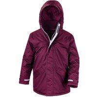 Result Core Plain Black Parka in Burgundy | Size: 3-4 Years