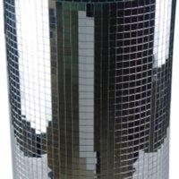 FXLab 30X40cm Mirror Cylinder in Silver | Size: 30X40 cm