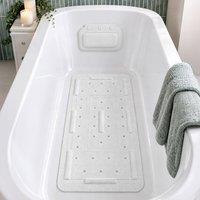 Showerdrape Comfy White Anti-slip Bath Mat & Bath Pillow