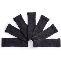 Turtle Doves Large Cashmere Fingerless Gloves in Charcoal