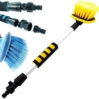 BARGAINS-GALORE Heavy Duty Water Fed Tyre Brush Window Cleaner Rim Wash Cleaning Care