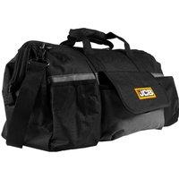 JCB Tools JCB 20 50cm Heavy Duty Tool Bag Large Storage Carry Case with Straps in Black
