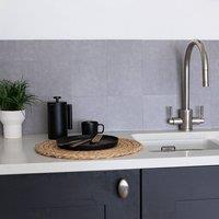 D-C-Fix Micro Cement D Grey Self-Adhesive Vinyl Wall Tiles Pack of 6 (0.14sqm) | Size: 150mm x 150mm
