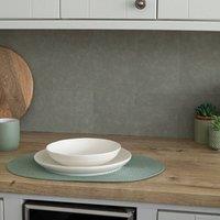D-C-Fix Micro Cement Olive Self-Adhesive Vinyl Wall Tiles Pack of 6 (0.14sqm) in Green | Size: 150mm x 150mm