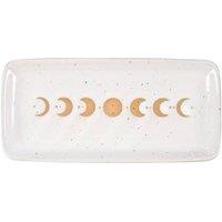 KDMD 17cm Moon Phase Ceramic Trinket Tray in White