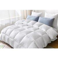 HomeSpace Direct Duck Feather & Down Duvet Quilt Hotel Quality 4.5 tog Summer in White | Size: Single