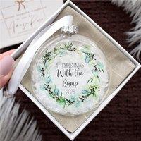 Amaya Rose Ltd Bump's First Christmas Bauble 2026, Pregnancy Christmas Ornament in Clear