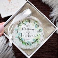 Amaya Rose Ltd New Home Christmas Bauble 2026, First Christmas Tree Ornament in Clear