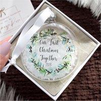 Amaya Rose Ltd First Christmas Together Bauble 2026, Couple Christmas Ornament in Clear