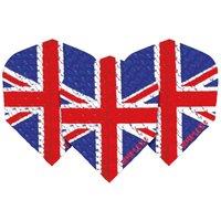 Harrows Dimplex Square Union Jack Dart Flights in Red