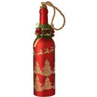 The Seasonal Gift Co. Glass LED Lantern - Santa Sleigh Green