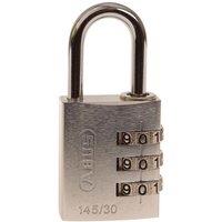 ABUS Mechanical 145 Series Aluminium Combination Padlock in Silver