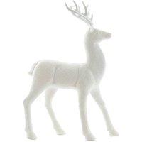 KDMD Glitter Standing Reindeer - White 32cm