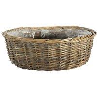 KDMD Natural Oval Split Willow Basket 14cm H