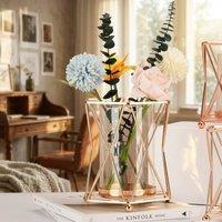 Dynasty Home UK Golden Makeup Brush Holder Flower Vase Table Decor in Gold
