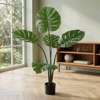 Dynasty Home UK 105cm Artificial Monstera Tree Plant Indoor Home Realistic Leaves in Green