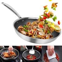SPETLEK Stainless Steel Geo Hex Induction Frying Pan 24cm in Silver | Size: 100 cm x 60 cm