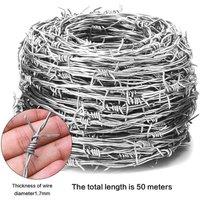NESTLUNE 50m Steel Metal Fence Coiled Concertina Type in Black