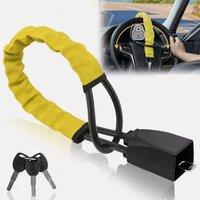 NESTLUNE Yellow Steering Wheel Lock Titan Lock Car Accessories Anti-Theft