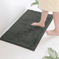 PAWNORA Grey 40 x 60 cm Bath Mat Non Slip