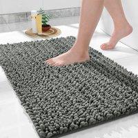 PAWNORA Grey 60 x 90 cm Bath Mat Non Slip