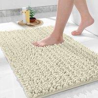 PAWNORA Cream 60 x 90 cm Bath Mat Non Slip