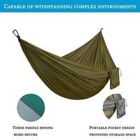 NESTLUNE 2 Person Double Camping Hammock Chair Bed Outdoor Garden Hanging Swing in Green