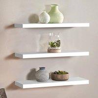 FORGEVIO White 60cmx15cmx1.5cm Picture Ledge Display Rack | Size: 60 cmx15 cmx1.5 cm