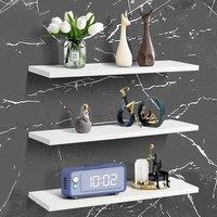 FORGEVIO White 60cmx15cmx1.5cm Modern HIGH GLOSS Shelf | Size: 60 cmx15 cmx1.5 cm