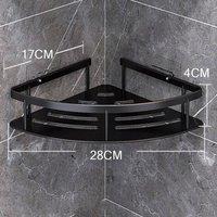 FORGEVIO 2 Pack Corner Shower Caddy Bathroom in Black